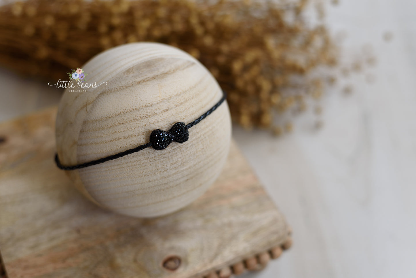 Little Black Bow Tieback