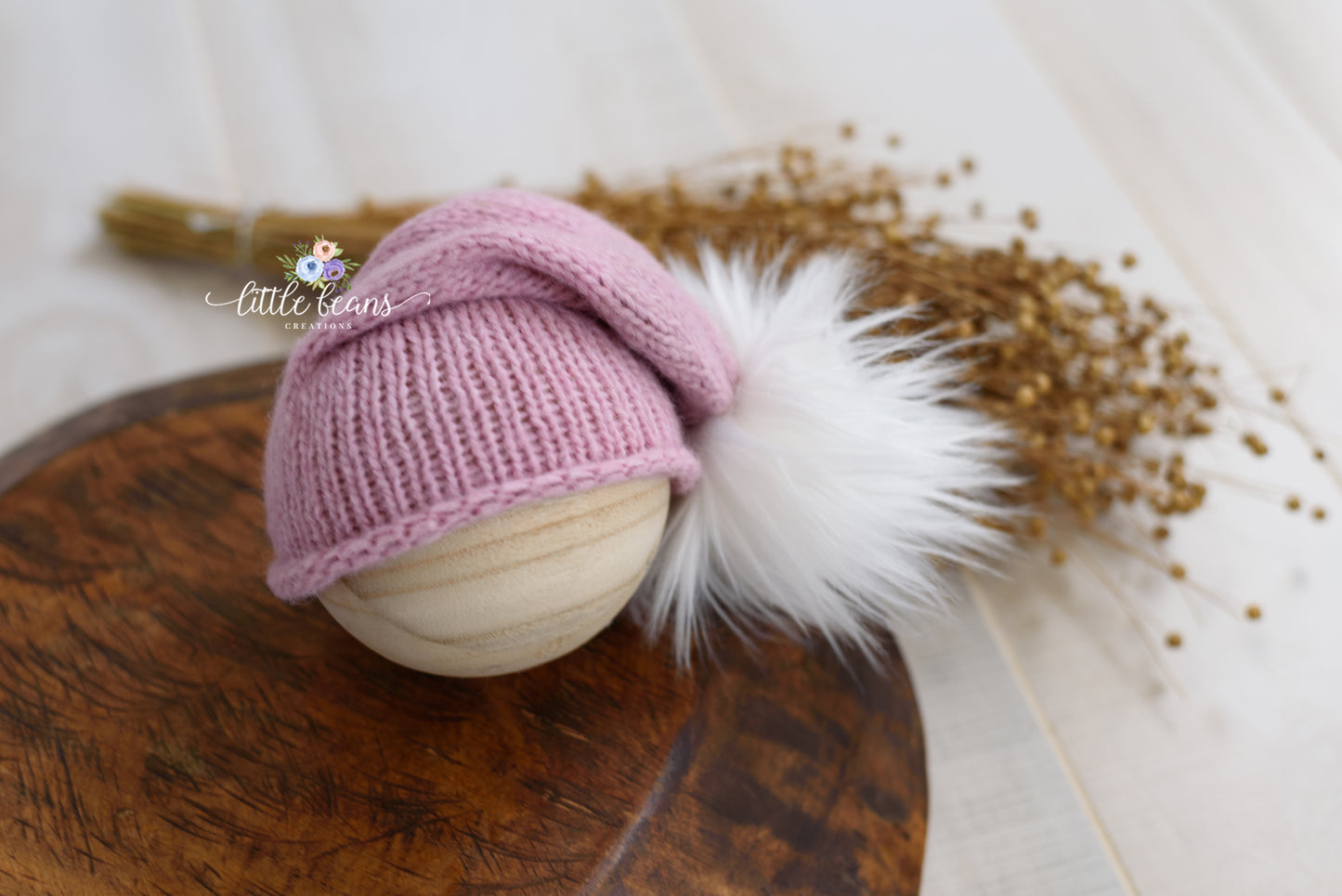Fur Pom Pom Beanie or Wrap