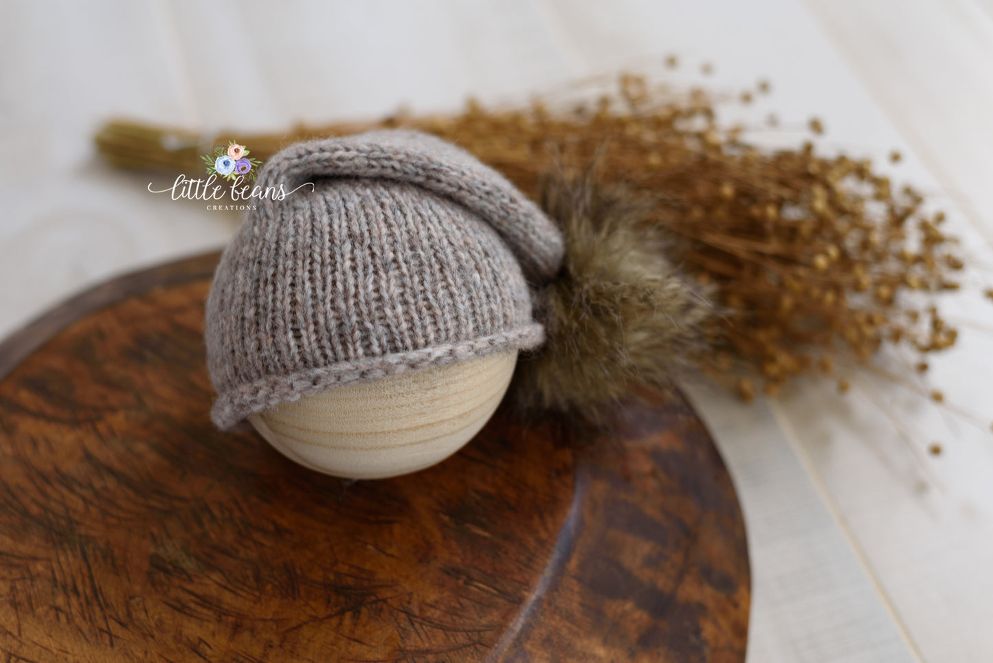 Fur Pom Pom Beanie or Wrap