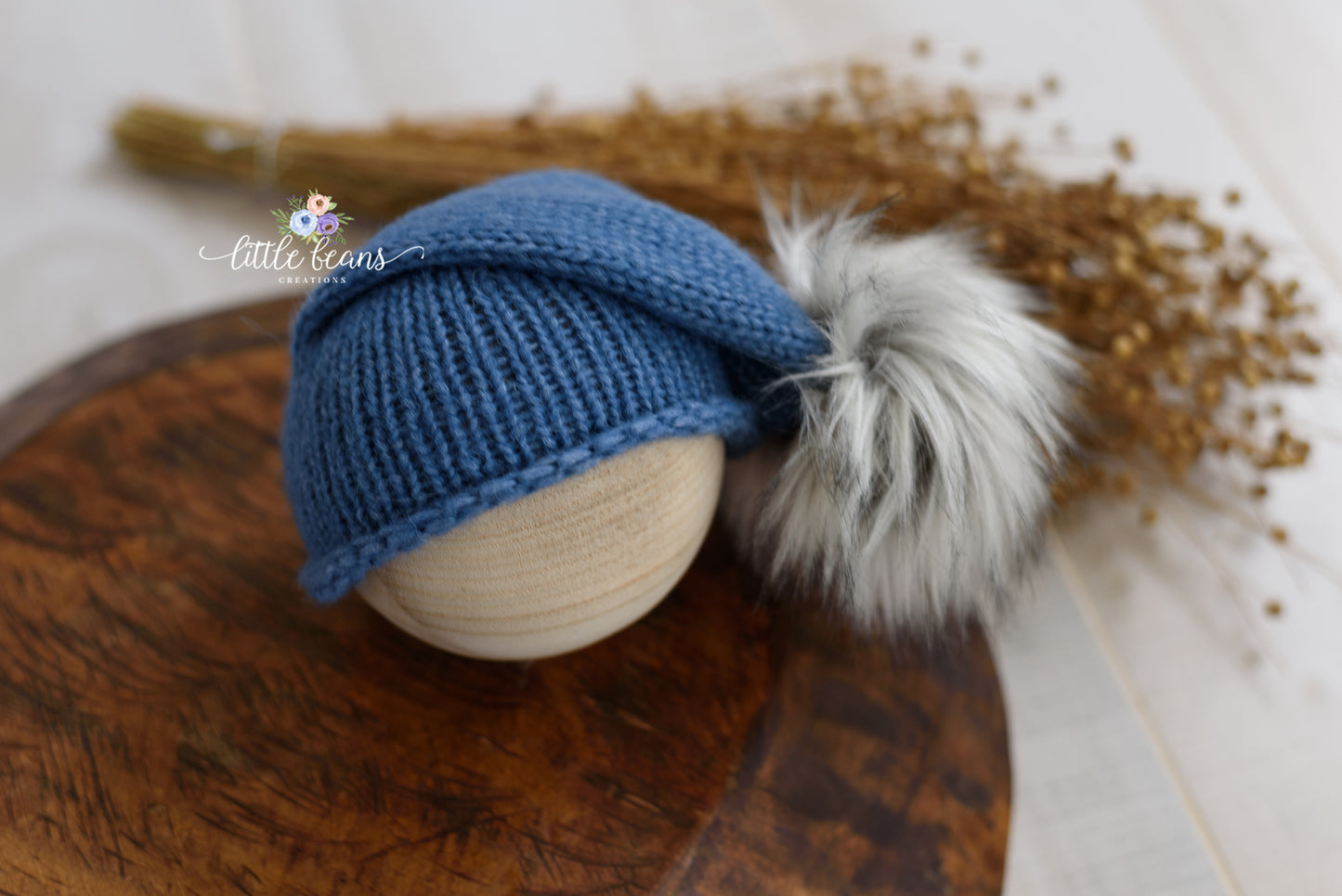 Fur Pom Pom Beanie or Wrap
