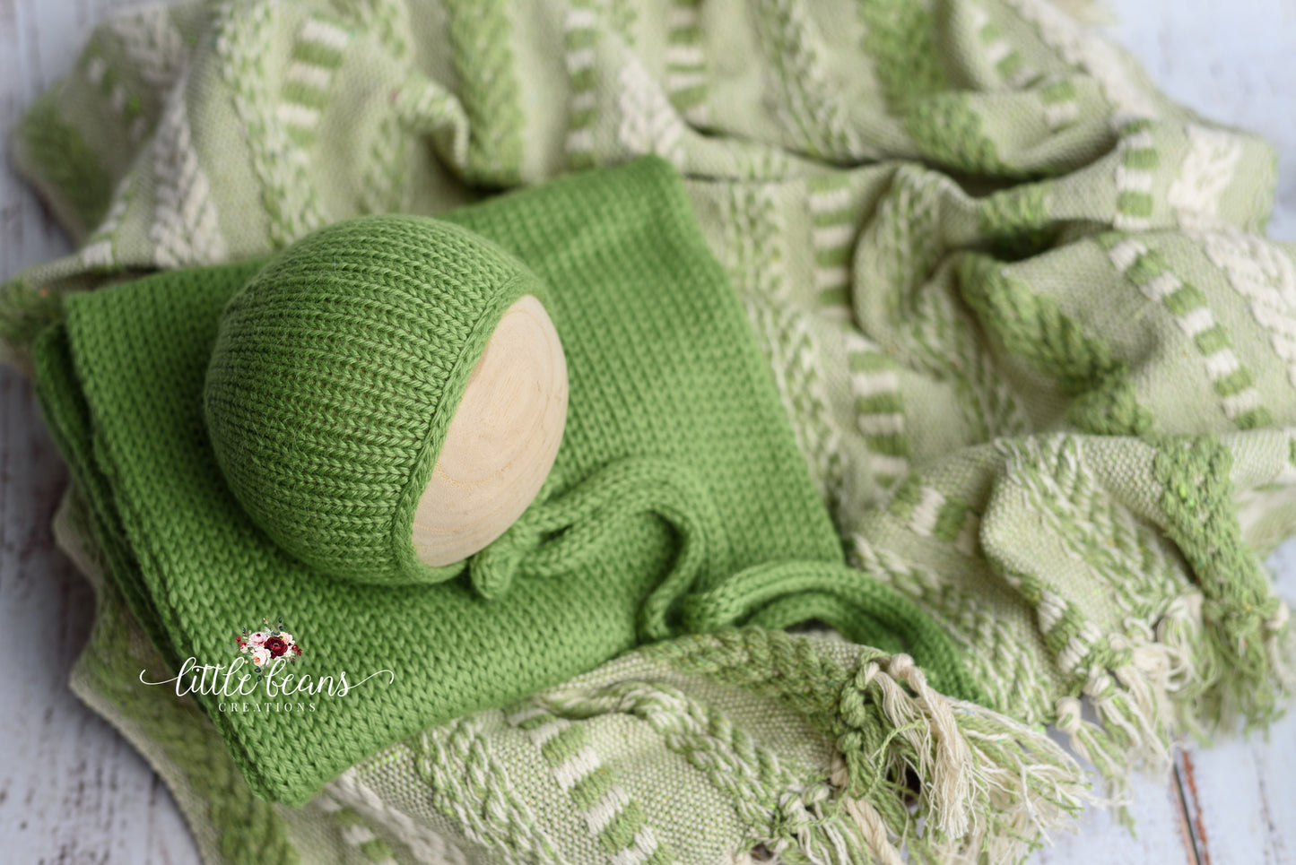 Spring Green Bonnet/Wrap/Layer