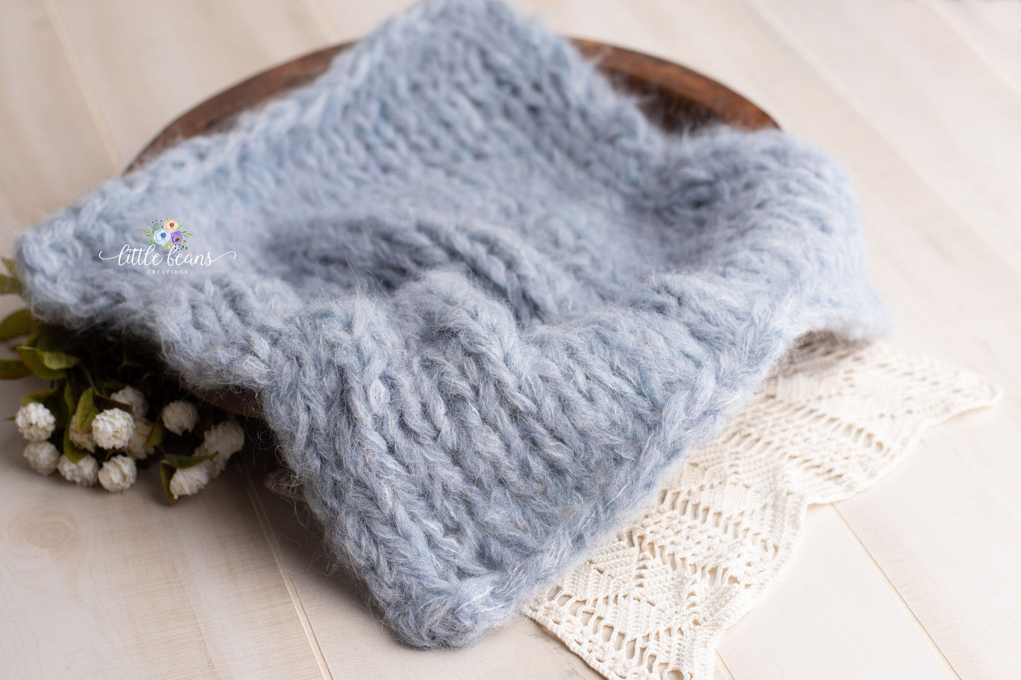 Fuzzy Alpaca Layer in Light Denim