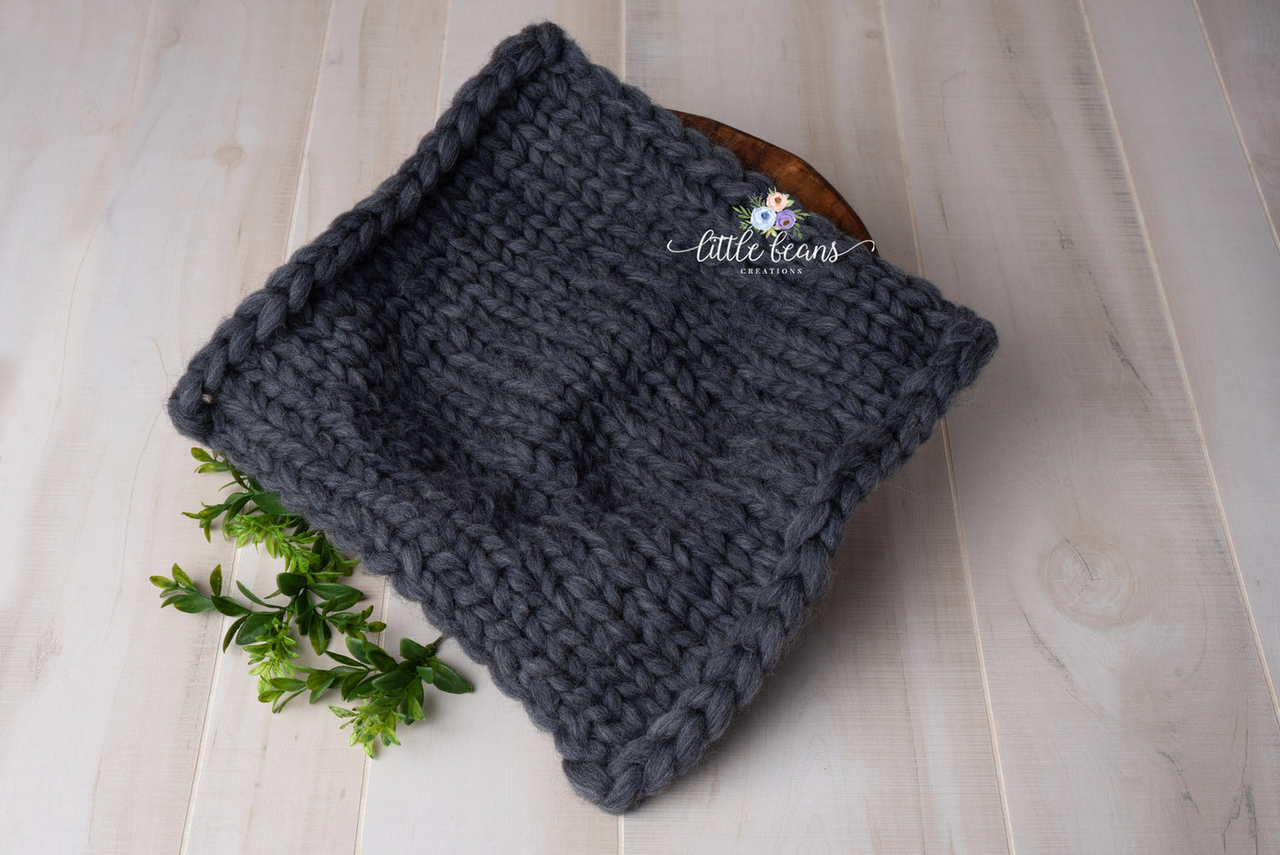 Charcoal Newborn Layering Blanket