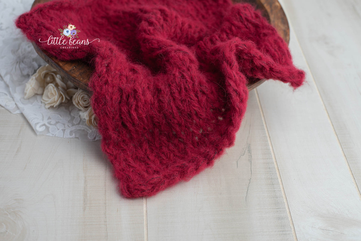 Fuzzy Alpaca Layer or Tieback in Red