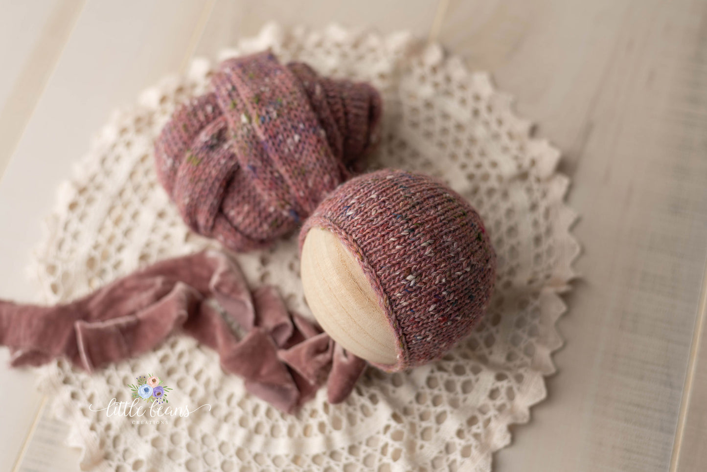 Rose Tweed Bonnet or Wrap